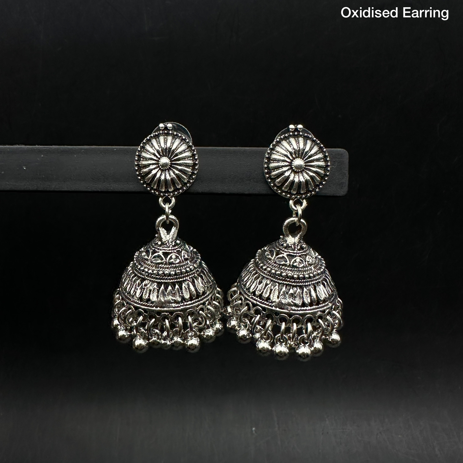 Buy online Silver Toned Peacock Design Oxidized Jhumka Earrings from  Imitation Jewellery for Women by Saraf Rs Jewellery for ₹549 at 81% off |  2024 Limeroad.com